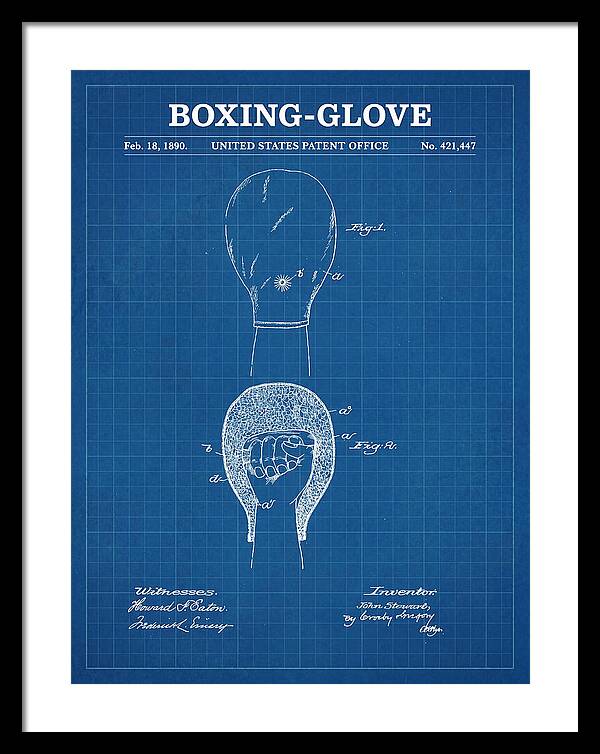Boxing Glove Blueprint Patent Us421447a