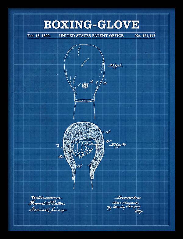 Boxing Glove Blueprint Patent Us421447a