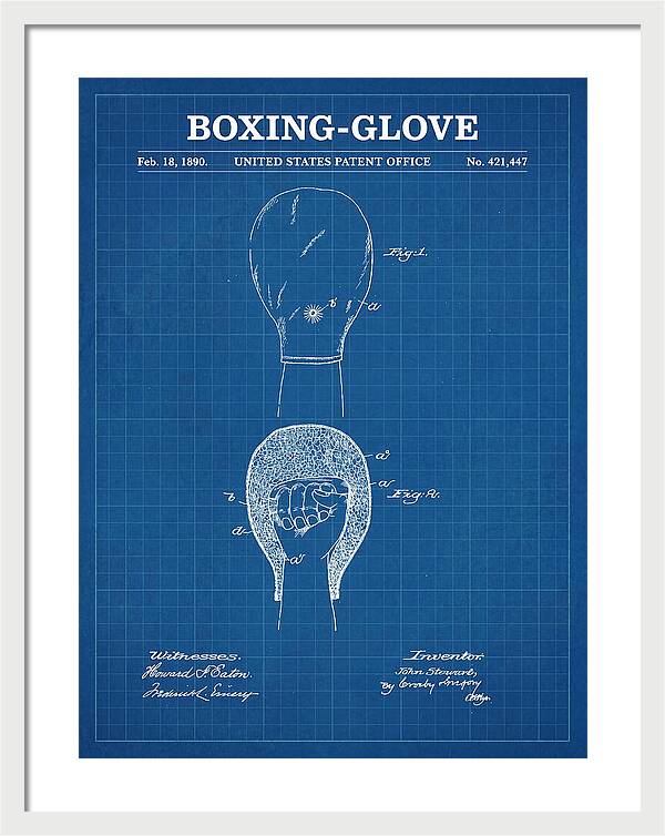 Boxing Glove Blueprint Patent Us421447a