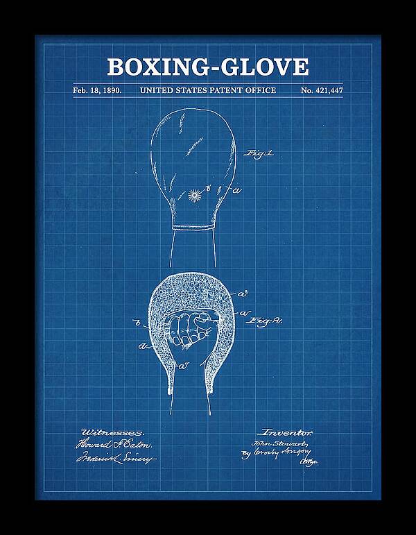 Boxing Glove Blueprint Patent Us421447a