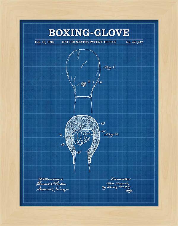 Boxing Glove Blueprint Patent Us421447a