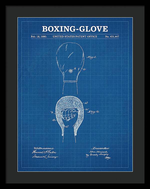 Boxing Glove Blueprint Patent Us421447a