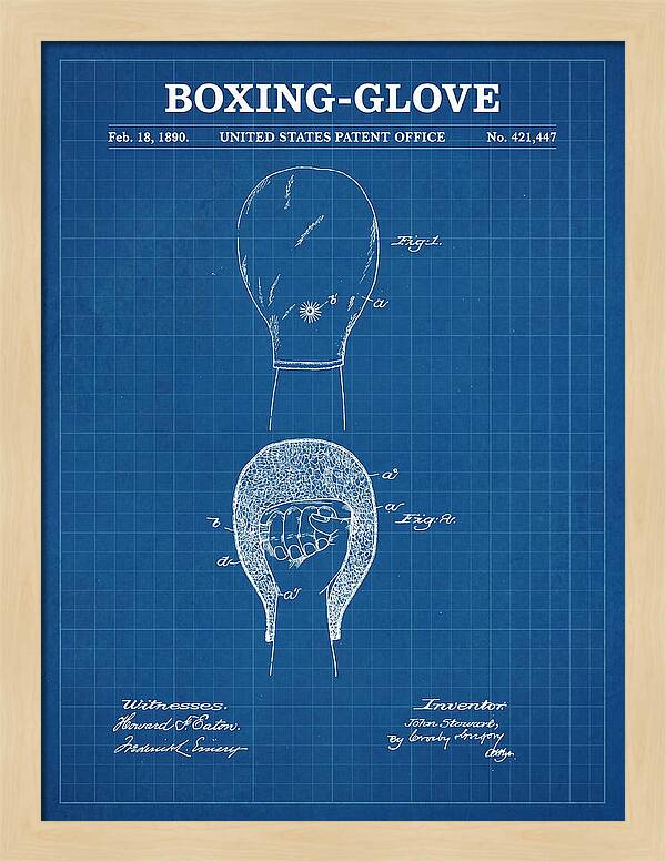 Boxing Glove Blueprint Patent Us421447a