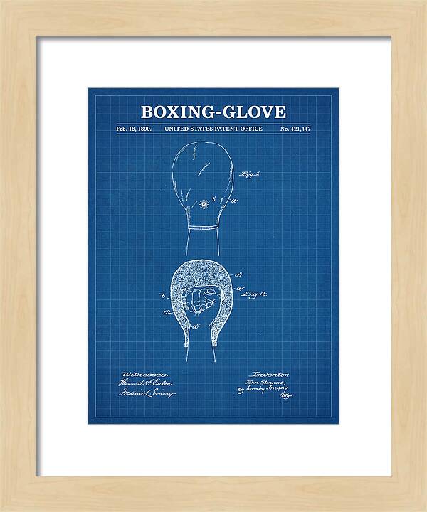 Boxing Glove Blueprint Patent Us421447a