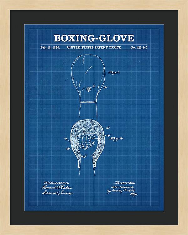 Boxing Glove Blueprint Patent Us421447a
