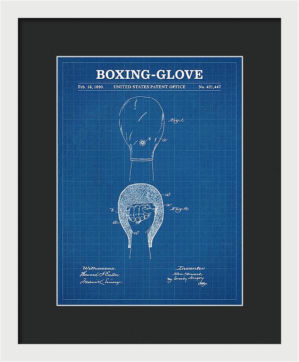 Boxing Glove Blueprint Patent Us421447a