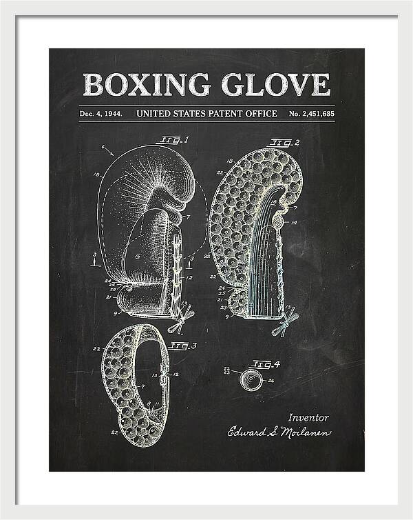 Boxing Glove Chalkboard Patent Us2451685a