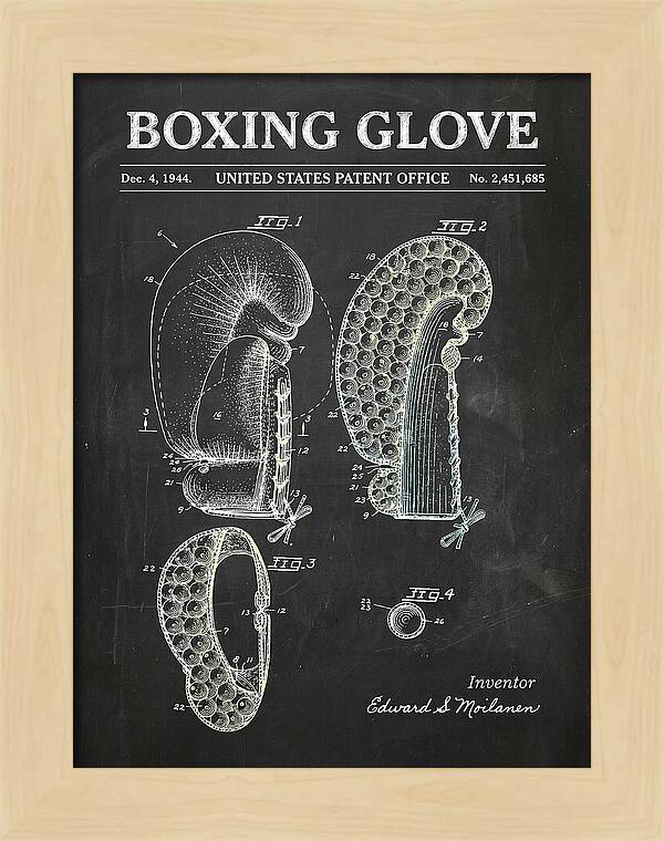 Boxing Glove Chalkboard Patent Us2451685a