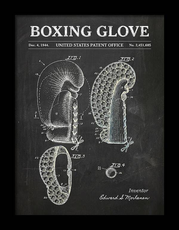 Boxing Glove Chalkboard Patent Us2451685a