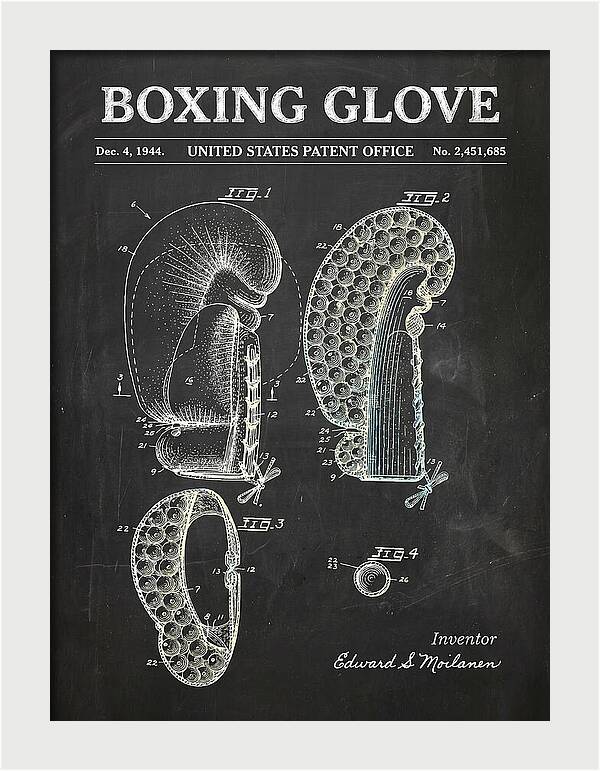 Boxing Glove Chalkboard Patent Us2451685a
