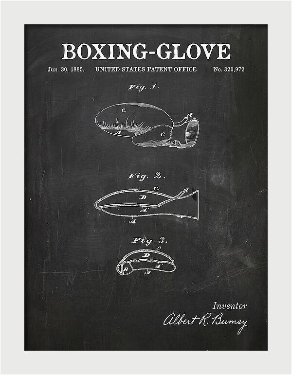 Boxing Glove Chalkboard Patent Us320972a