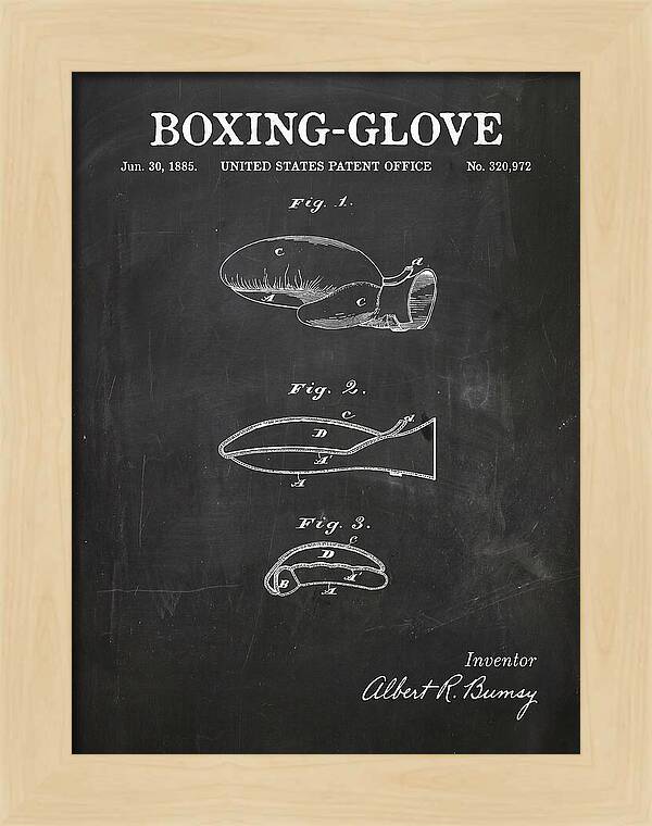 Boxing Glove Chalkboard Patent Us320972a