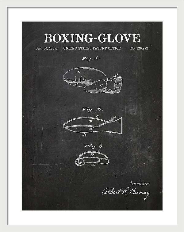 Boxing Glove Chalkboard Patent Us320972a