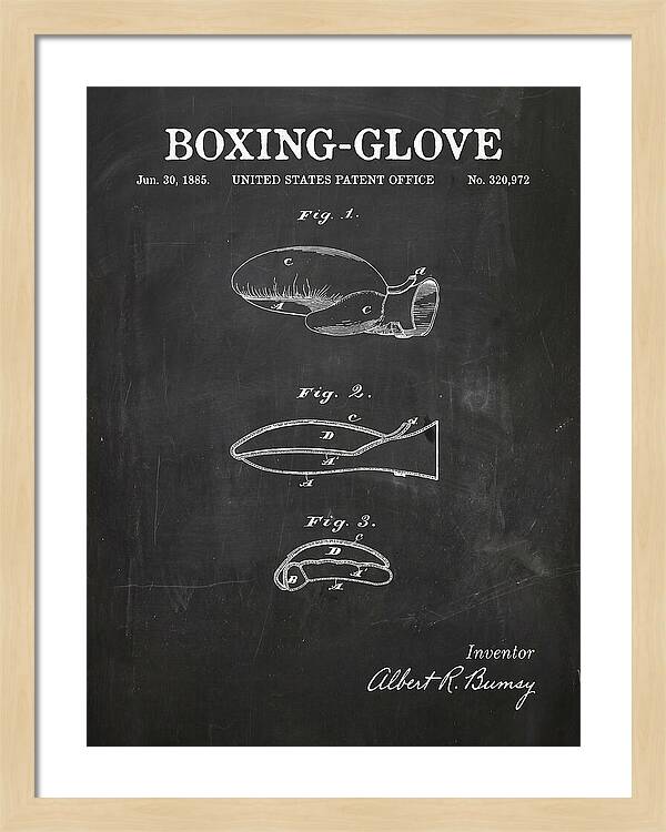 Boxing Glove Chalkboard Patent Us320972a