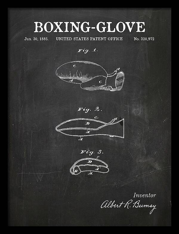 Boxing Glove Chalkboard Patent Us320972a