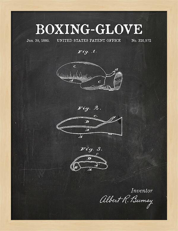 Boxing Glove Chalkboard Patent Us320972a