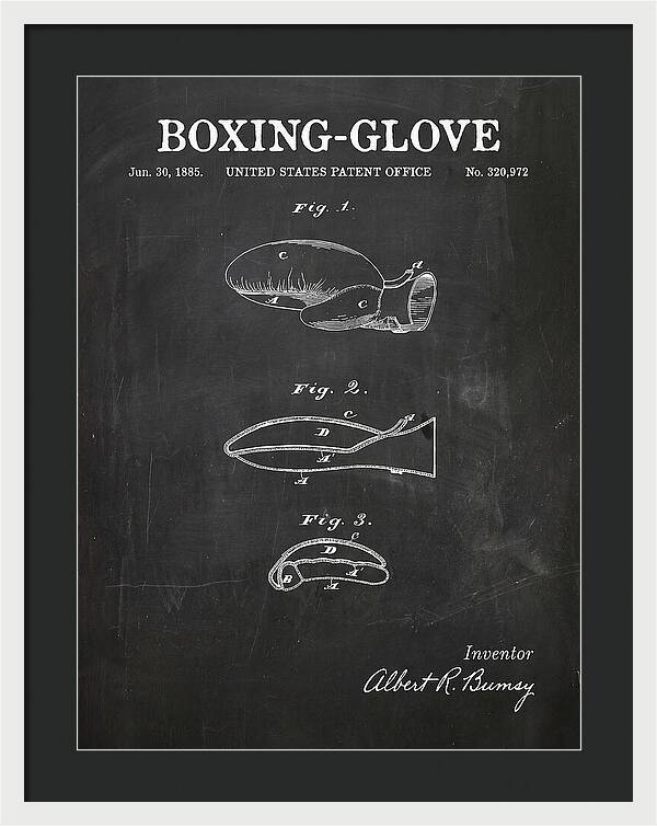 Boxing Glove Chalkboard Patent Us320972a