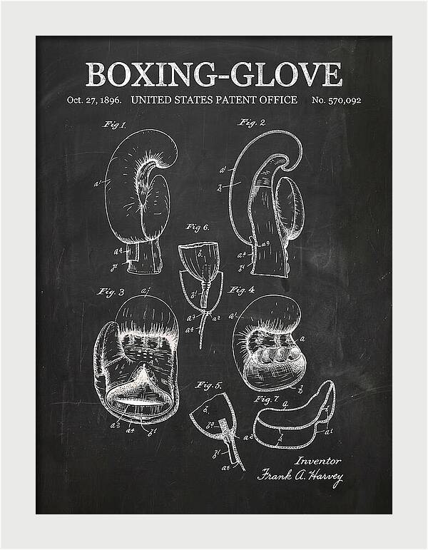 Boxing Glove Chalkboard Patent Us570092a