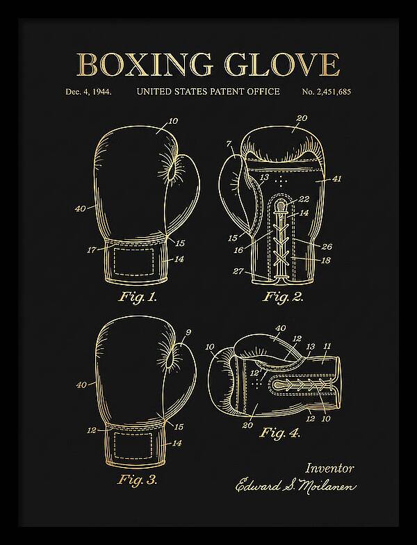 Boxing Glove Gold Patent Us2451685a