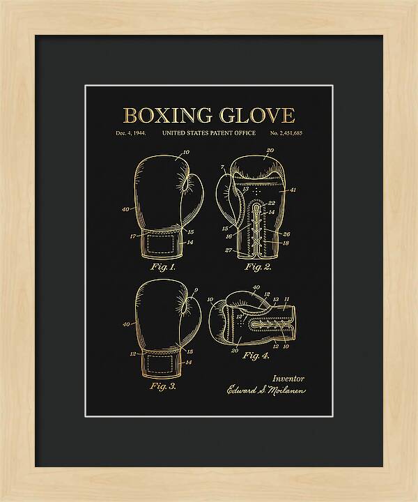 Boxing Glove Gold Patent Us2451685a