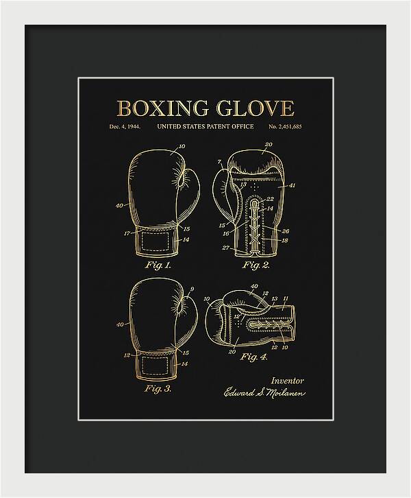 Boxing Glove Gold Patent Us2451685a