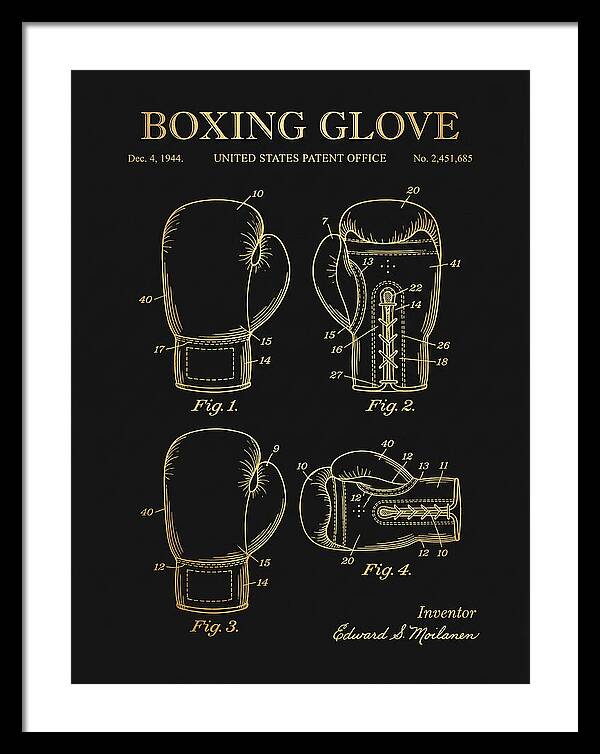 Boxing Glove Gold Patent Us2451685a