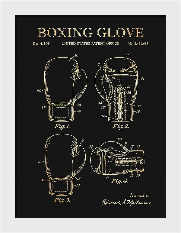 Boxing Glove Gold Patent Us2451685a