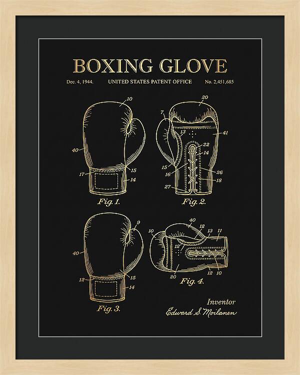 Boxing Glove Gold Patent Us2451685a