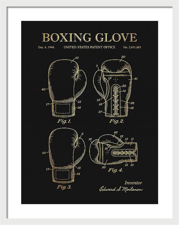 Boxing Glove Gold Patent Us2451685a