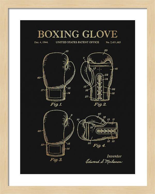 Boxing Glove Gold Patent Us2451685a