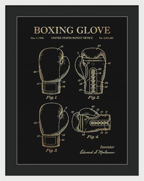 Boxing Glove Gold Patent Us2451685a