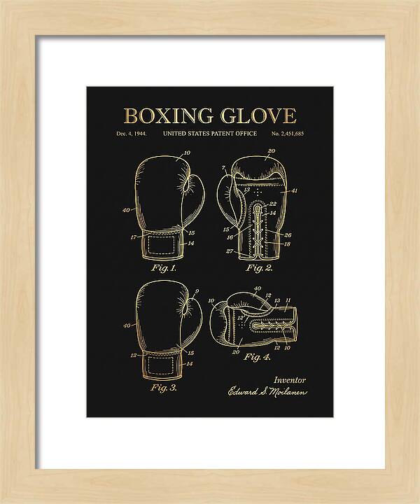 Boxing Glove Gold Patent Us2451685a