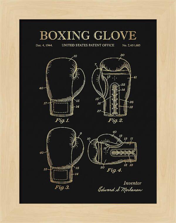 Boxing Glove Gold Patent Us2451685a