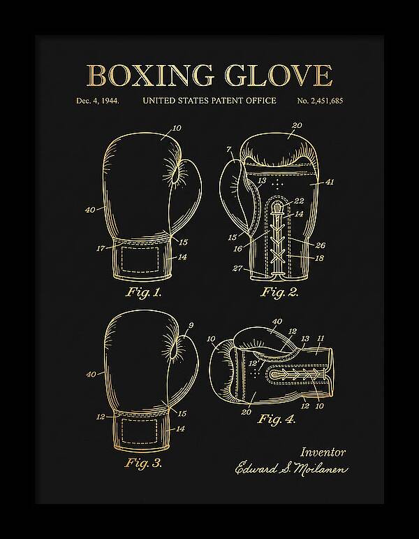 Boxing Glove Gold Patent Us2451685a