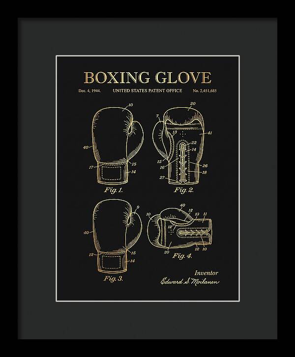 Boxing Glove Gold Patent Us2451685a