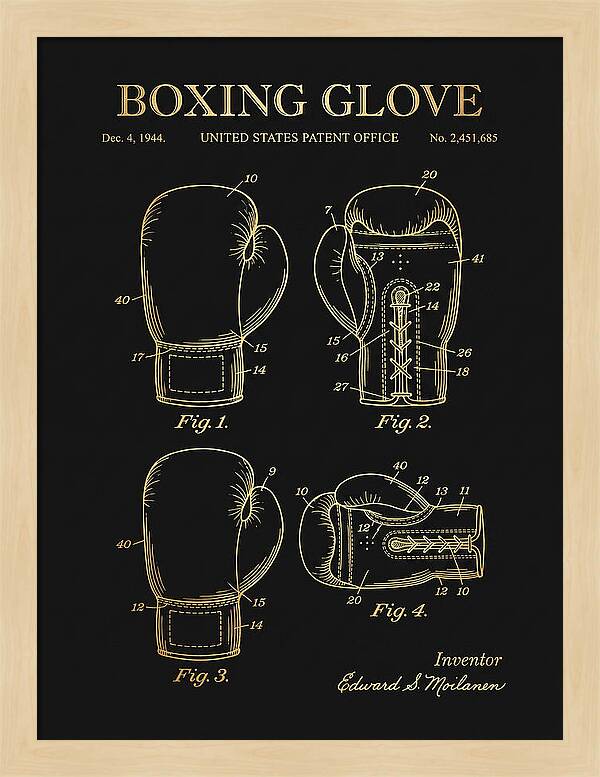 Boxing Glove Gold Patent Us2451685a