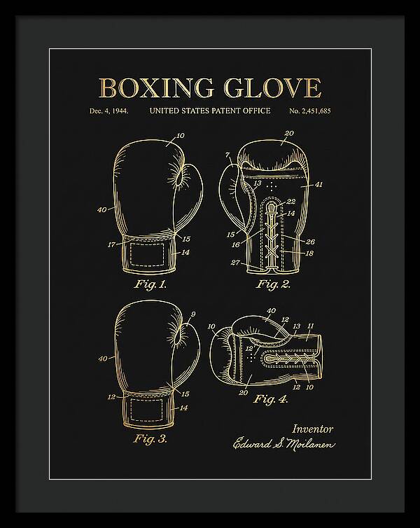 Boxing Glove Gold Patent Us2451685a