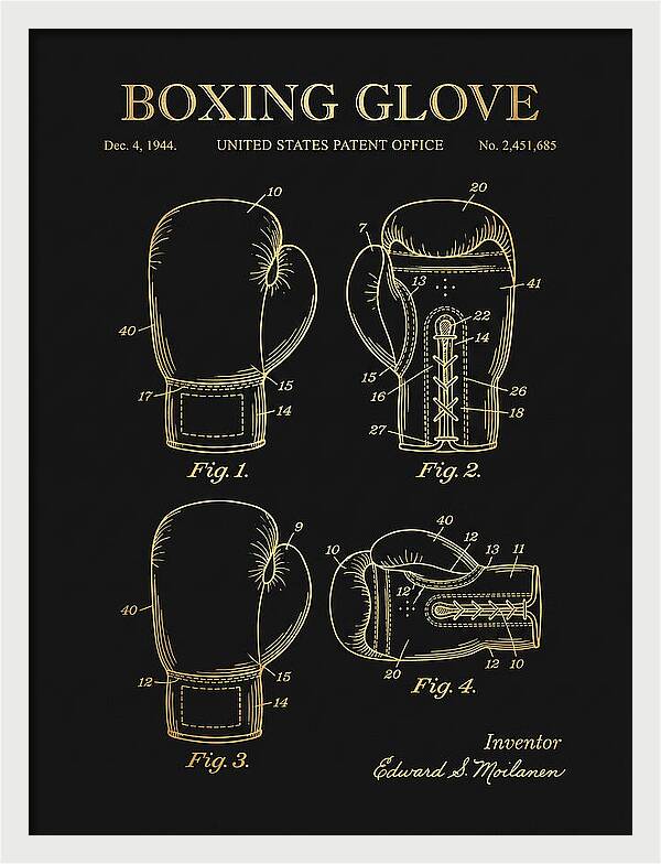 Boxing Glove Gold Patent Us2451685a