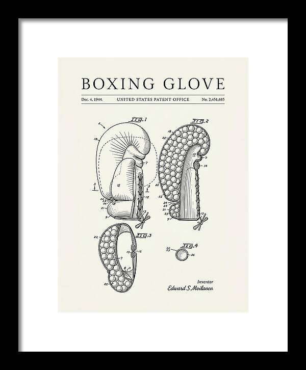 Boxing Glove Minimalist Patent Us2451685a
