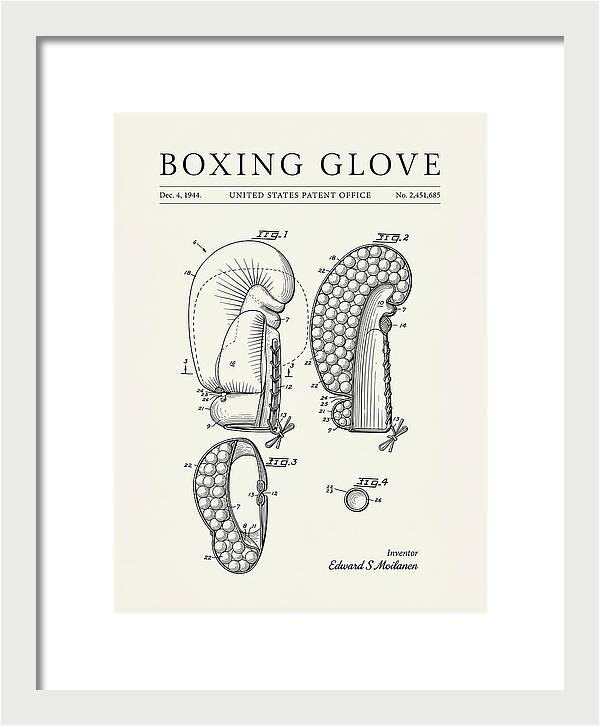 Boxing Glove Minimalist Patent Us2451685a