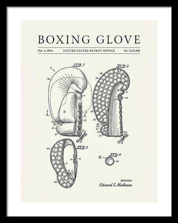 Boxing Glove Minimalist Patent Us2451685a