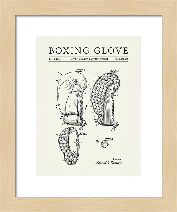 Boxing Glove Minimalist Patent Us2451685a