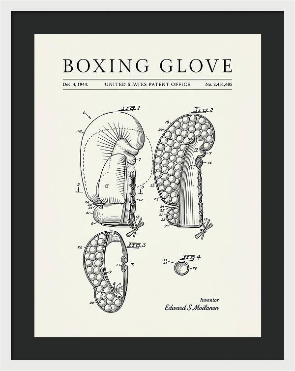Boxing Glove Minimalist Patent Us2451685a