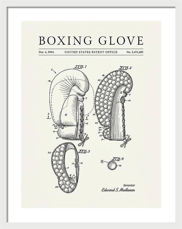 Boxing Glove Minimalist Patent Us2451685a