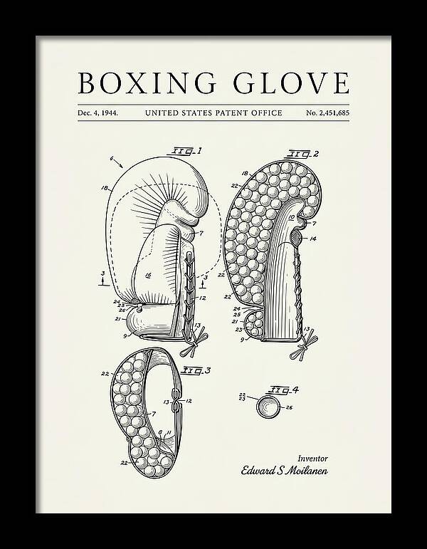 Boxing Glove Minimalist Patent Us2451685a