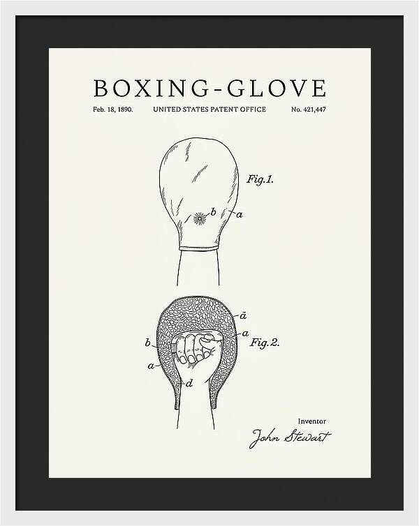 Boxing Glove Minimalist Patent Us421447a