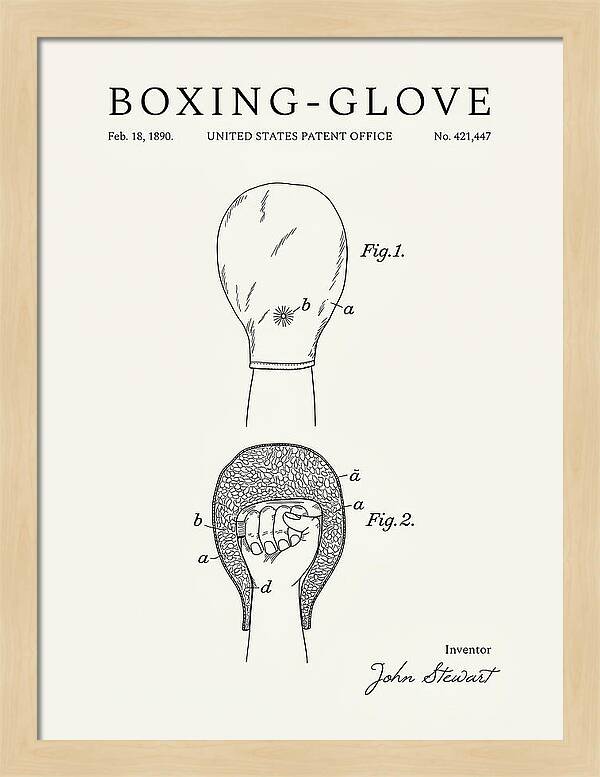 Boxing Glove Minimalist Patent Us421447a
