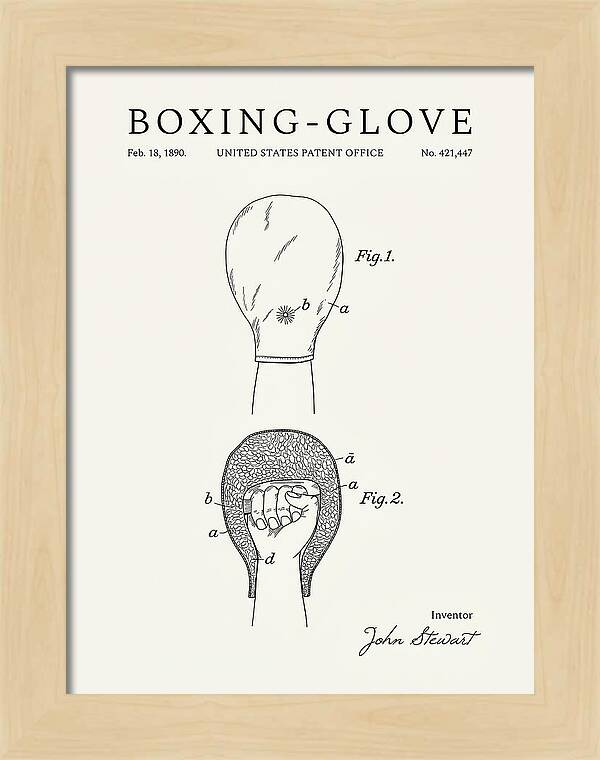 Boxing Glove Minimalist Patent Us421447a