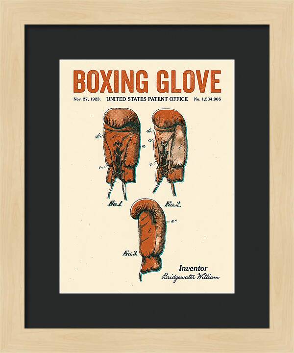 Boxing Glove Retro Patent Us1534906a