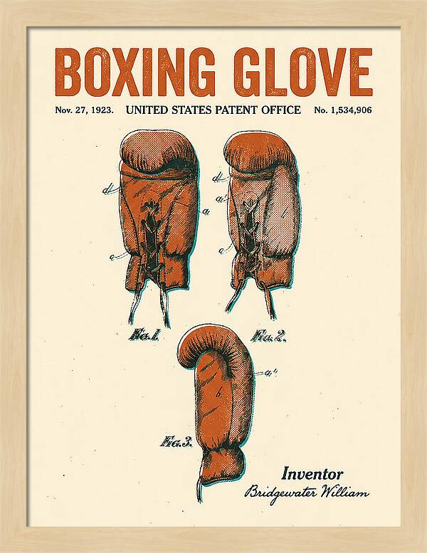 Boxing Glove Retro Patent Us1534906a